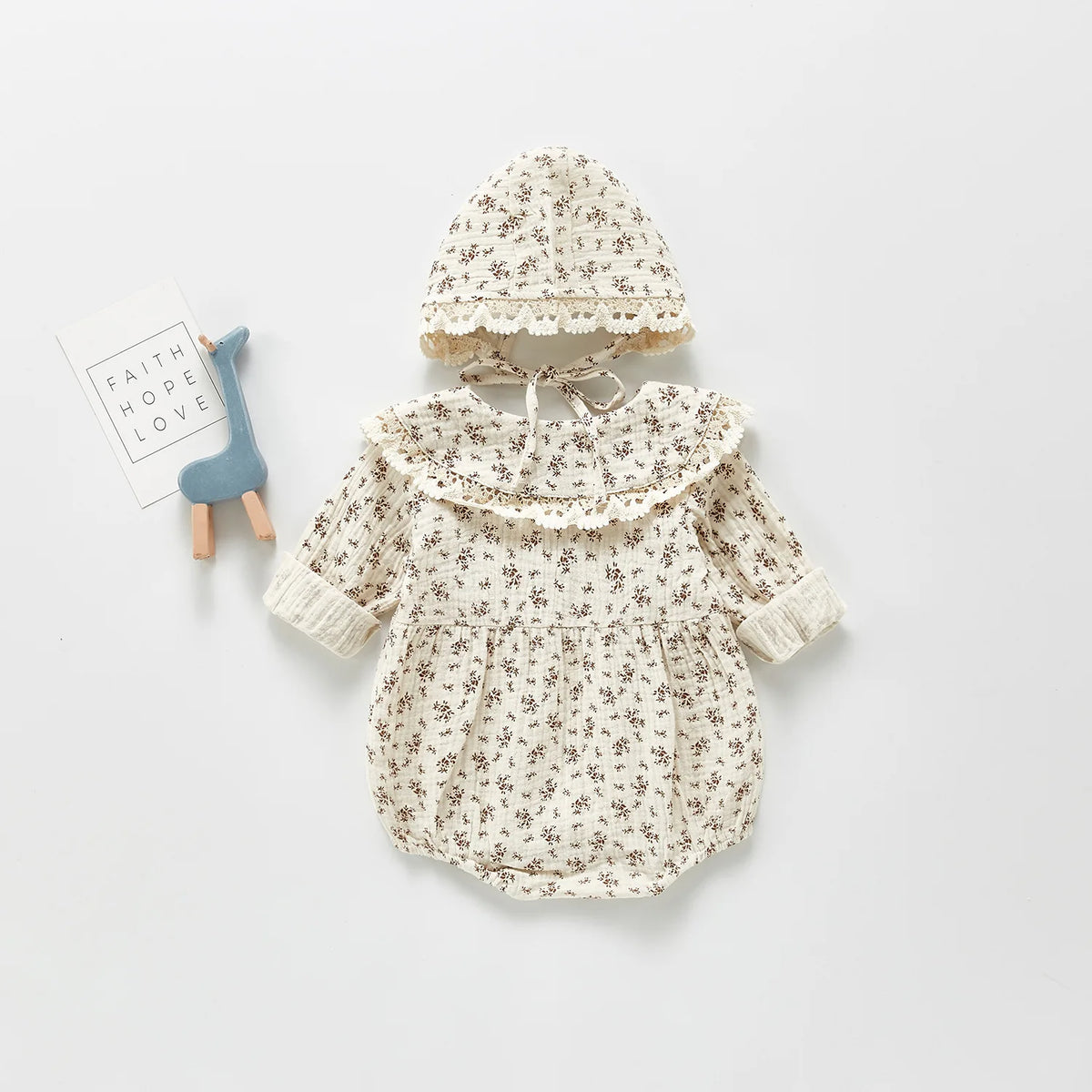 Floral Cotton Baby Romper - Kindle Kids ABC - view 3