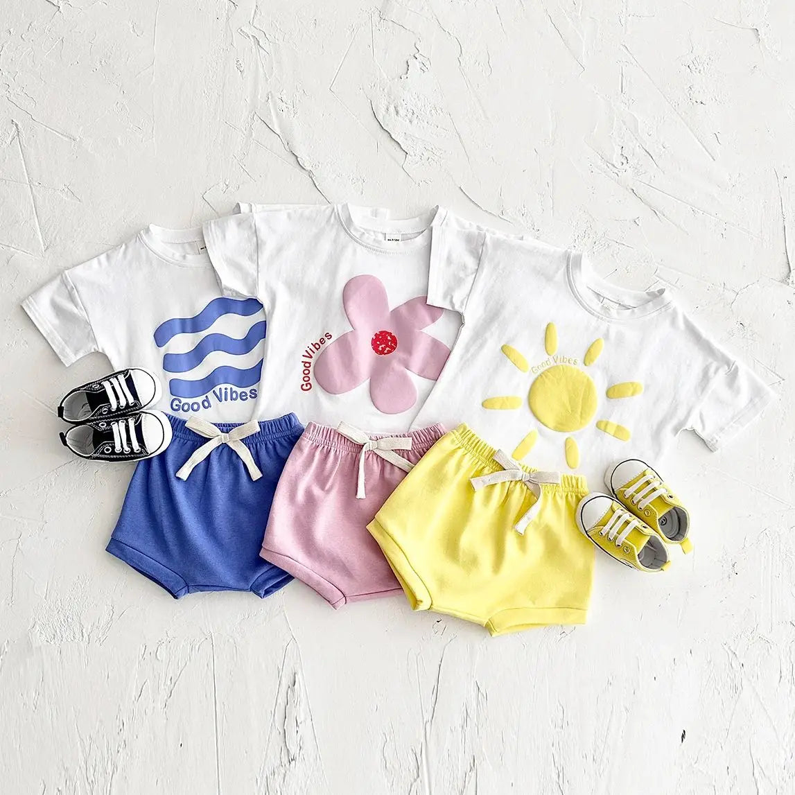 Baby Cotton Sunflower Tee & Shorts Set 6M-3Y - photo 4