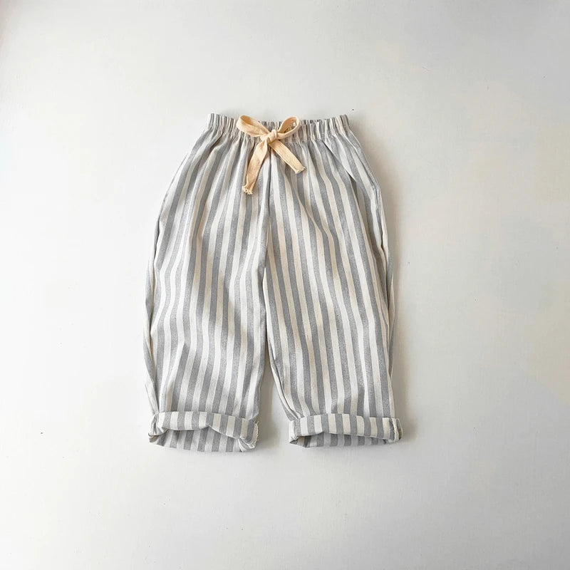 Kids cotton-linen summer shorts for boys and girls