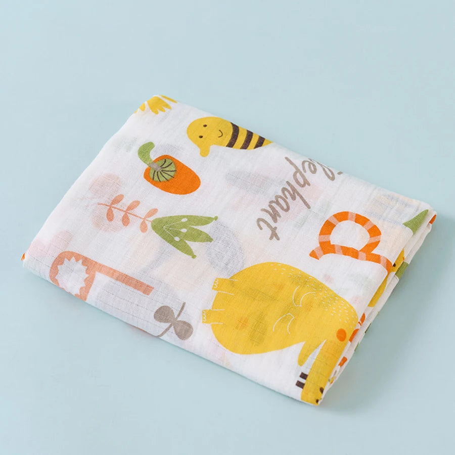 2-Layer Cotton Muslin Baby Swaddle Blanket - Kindle Kids ABC - view 9