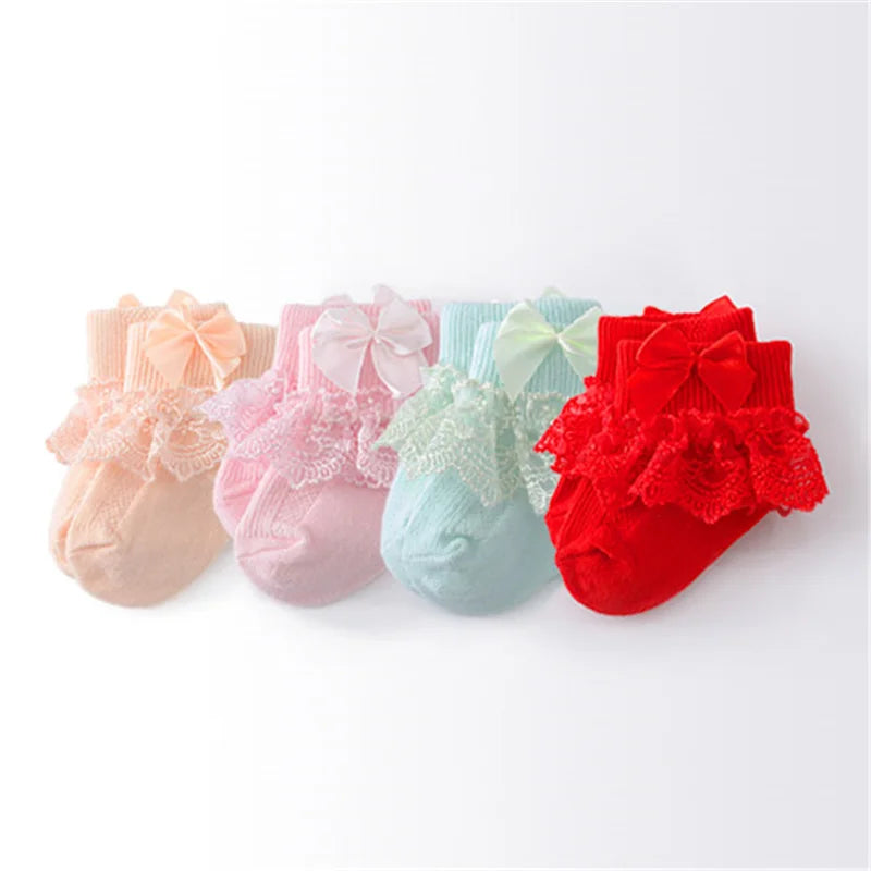 Cotton Frilly Newborn Baby Socks - Kindle Kids ABC - view 5