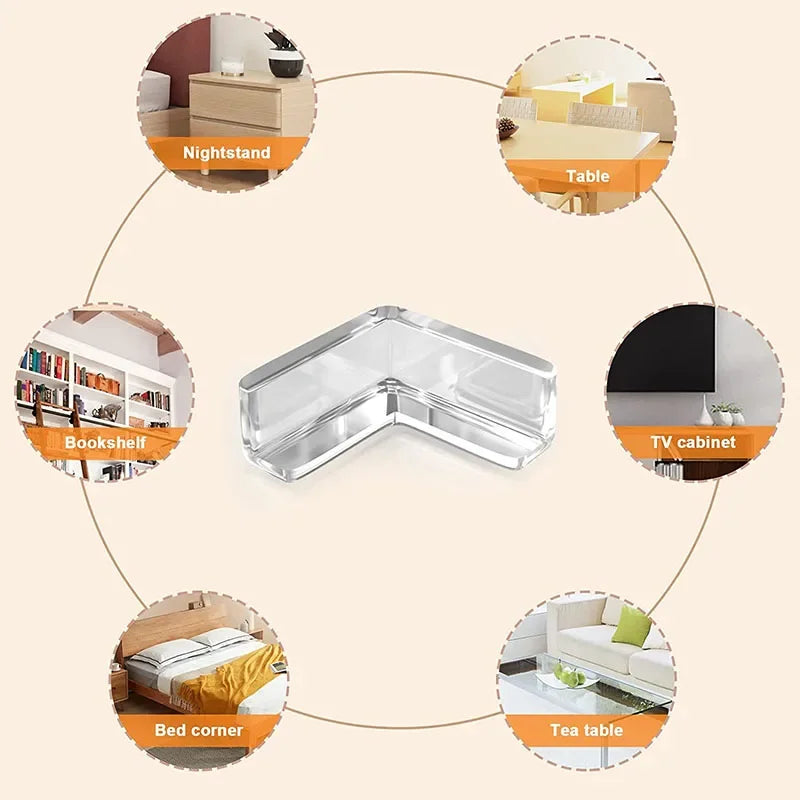 Baby Safety Corner Guards – Soft Silicone Table Edge Protectors (4 or 10 Pack)