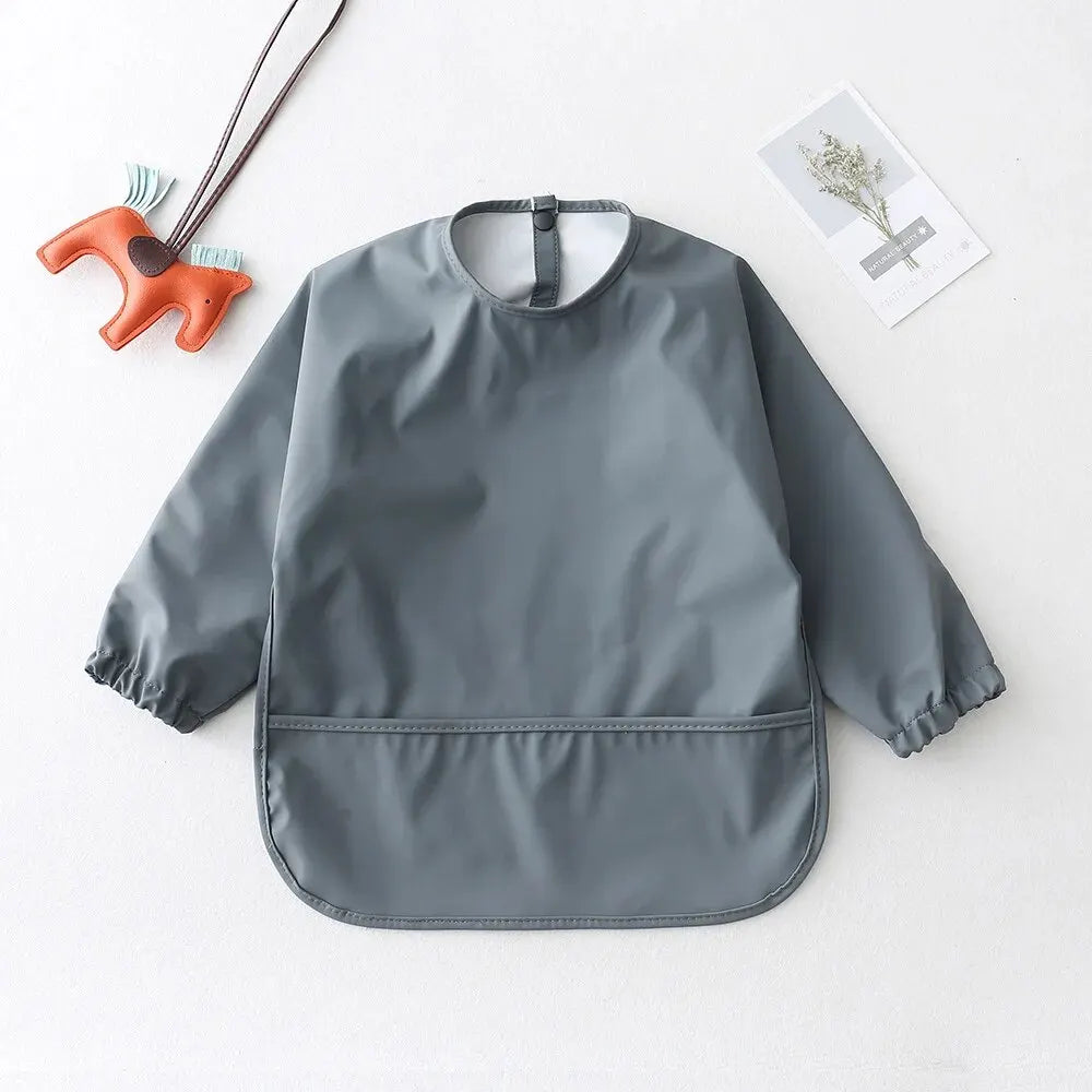 Cotton Long-Sleeve Baby Feeding Bib Smock - Kindle Kids ABC - view 9