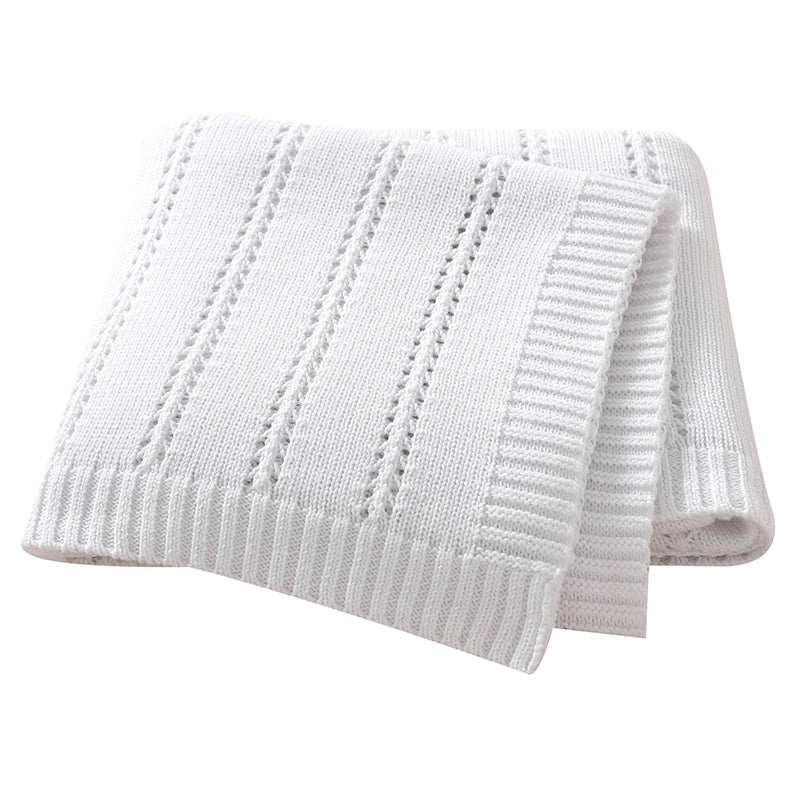 Vertical Stripe Knitted Cotton Baby Blanket - Kindle Kids ABC - view 6