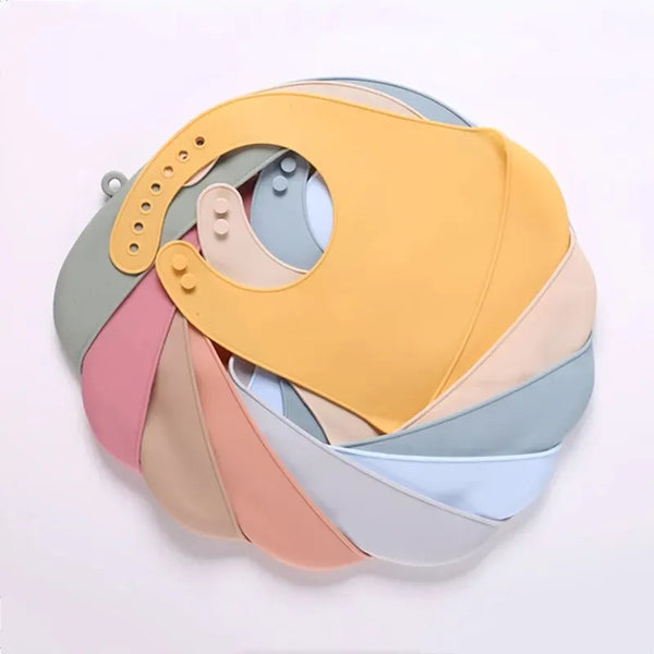 Silicone Baby Bib — Waterproof Roll-Up Bib with Crumb Catcher | 6M+ - photo 1