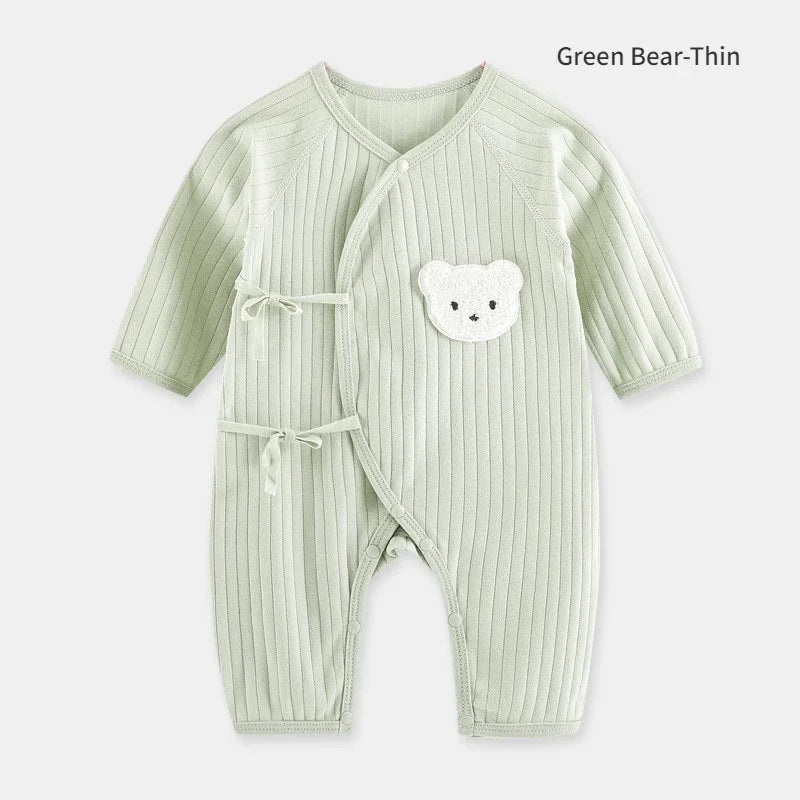 Ribbed Bear Cotton Baby Romper - Kindle Kids ABC - view 8