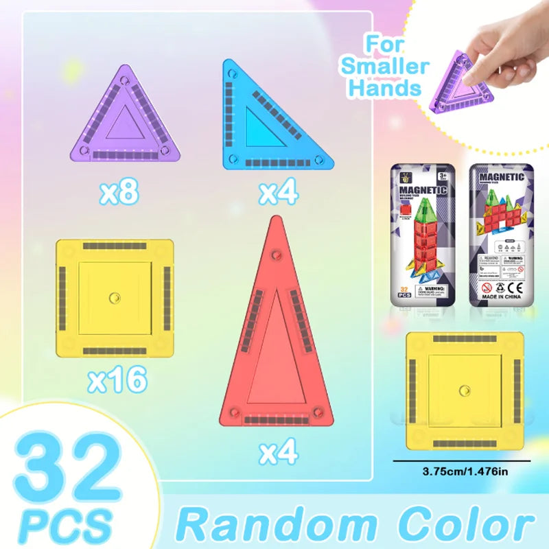 Mini Magnetic Tiles - Educational Building Blocks Set - photo 11