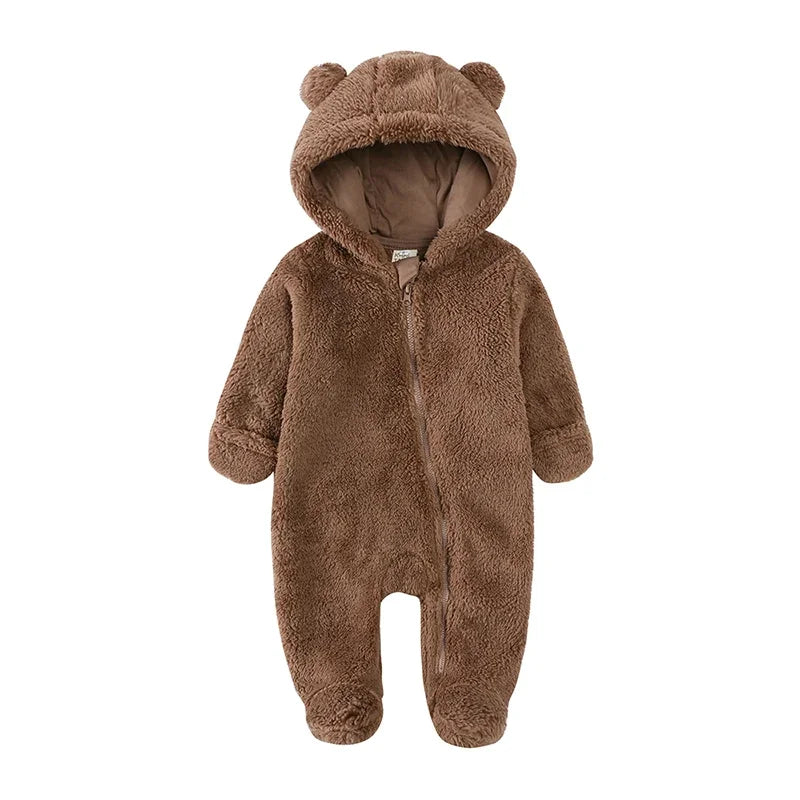 Fleece Hooded Bear Romper - Kindle Kids ABC - view 10