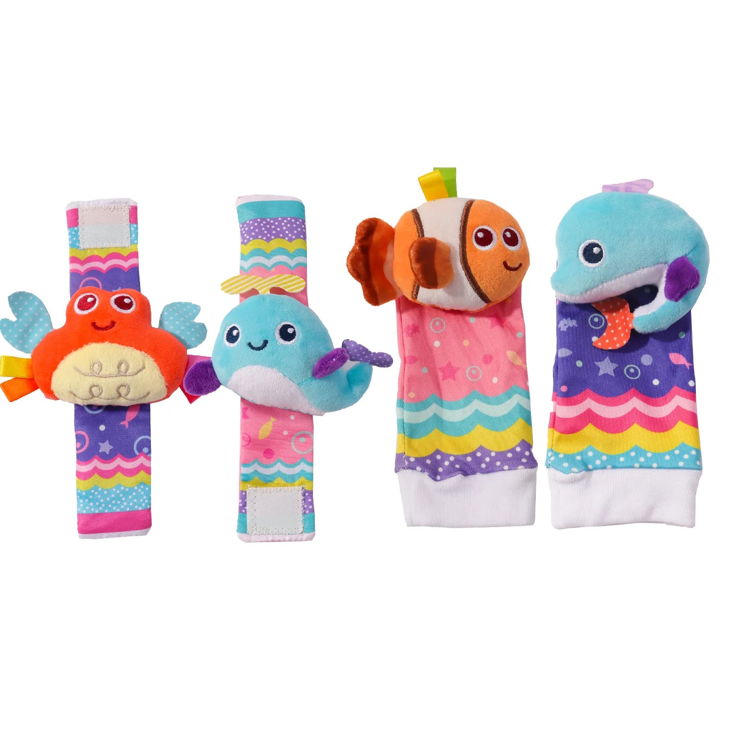 Baby Wrist Rattles & Animal Socks Set – Sensory Toys for Newborns (0–12M)