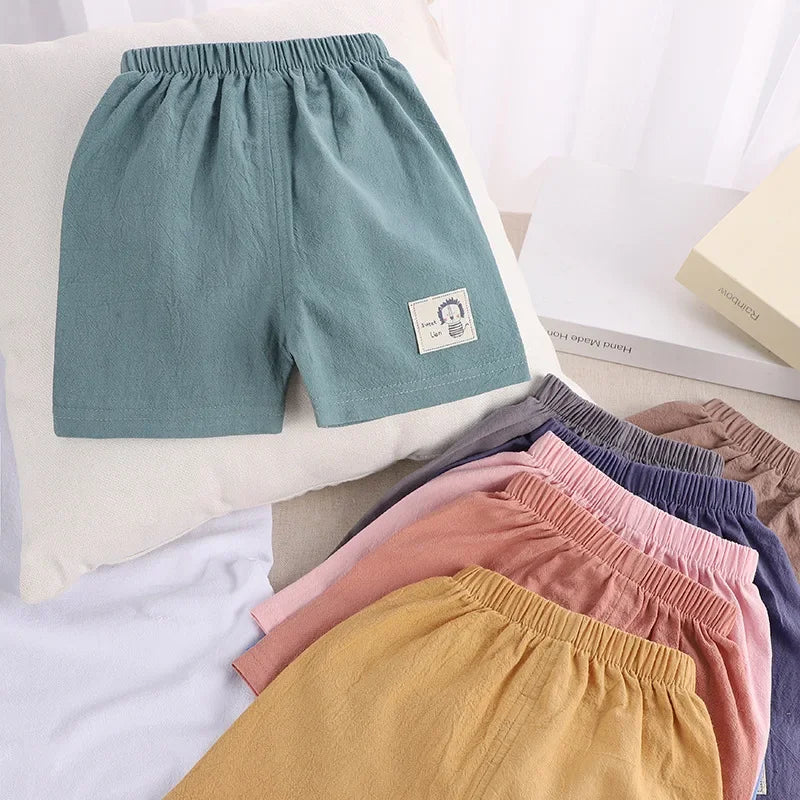 Kids Cotton-Linen Korean Style Shorts Summer - photo 3