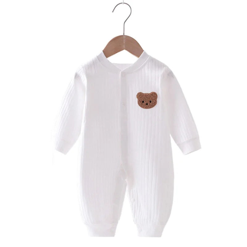 Solid Cotton Bear Romper - Kindle Kids ABC - view 10
