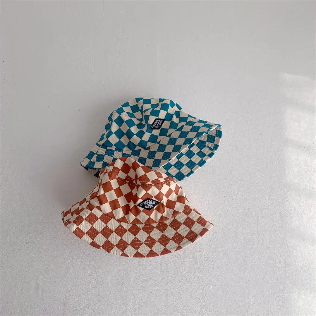 Kids Checkerboard Bucket Hat - Soft Cotton Sun Hat - photo 5