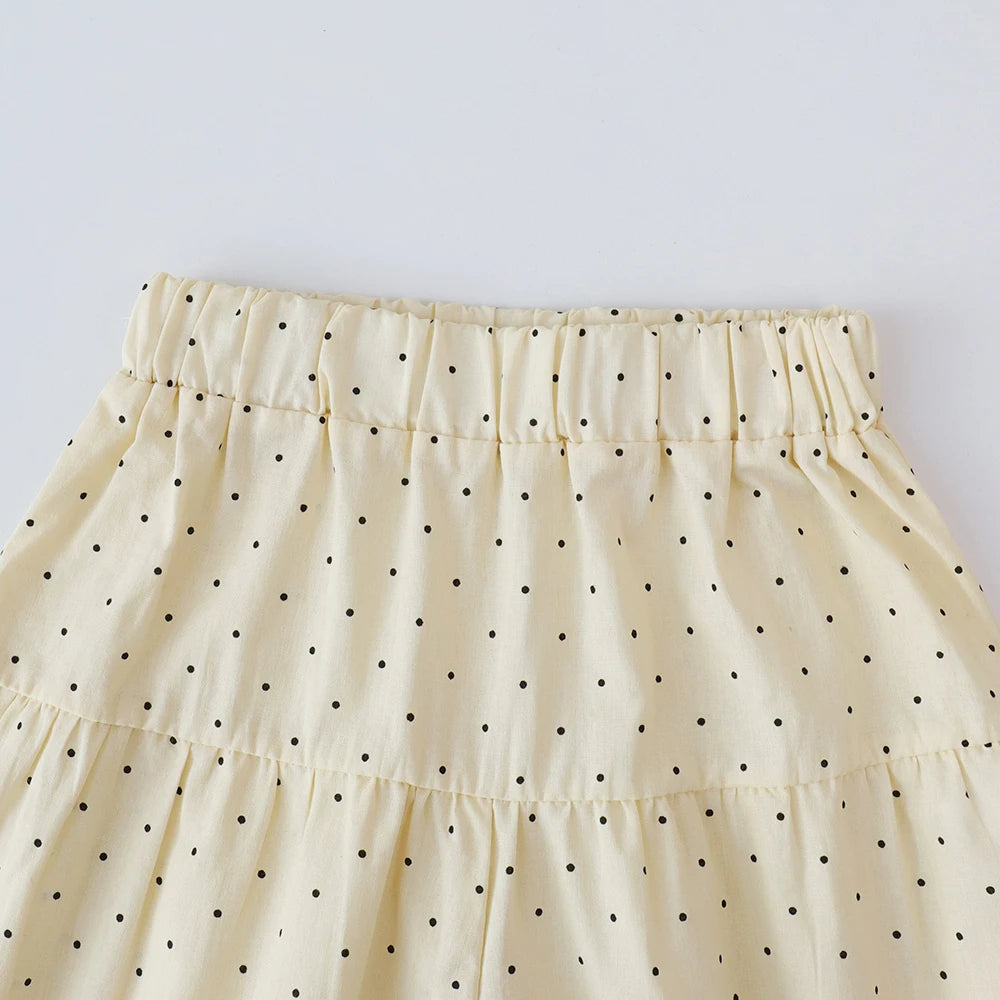 Girls' Polka Dot Top & Wide-Leg Pants Set - Kindle Kids ABC
