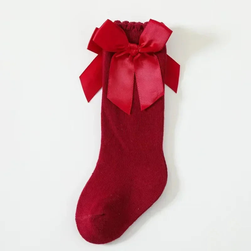 Red Bow Knee-High Baby Socks - Kindle Kids ABC - view 7