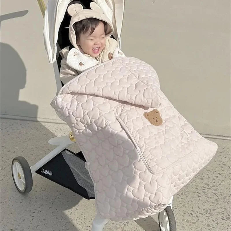 Fleece Hooded Baby Stroller Cape - Kindle Kids ABC - view 2