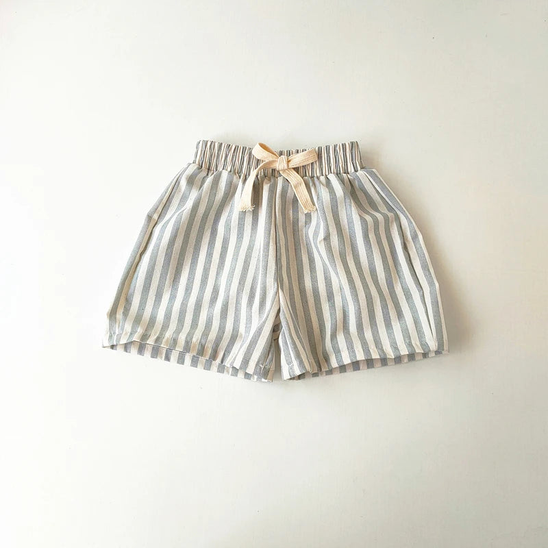 Kids cotton-linen summer shorts for boys and girls