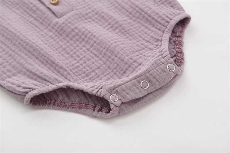 Baby Cotton Romper – Soft & Breathable Summer Bodysuit (0–24M)