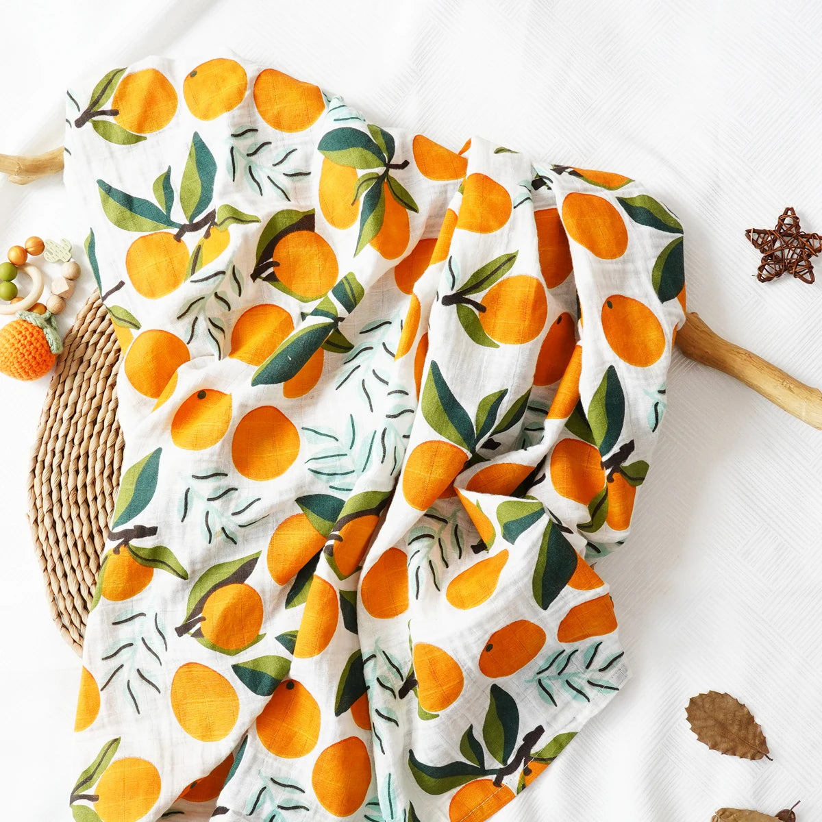 Printed Bamboo Cotton Muslin Baby Swaddle - Kindle Kids ABC - view 2