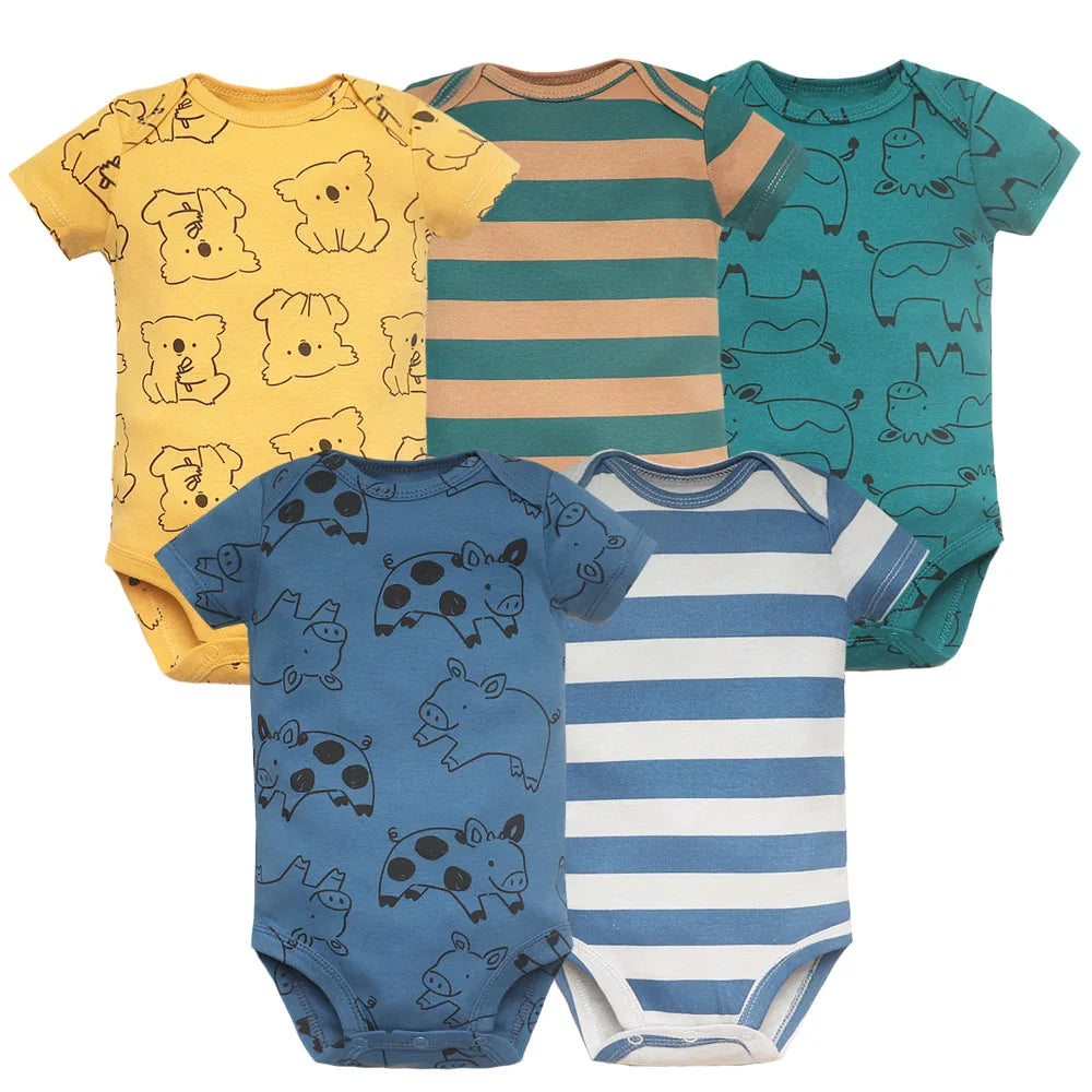 Baby 5-Pack Cotton Bodysuits - Kindle Kids ABC - view 13