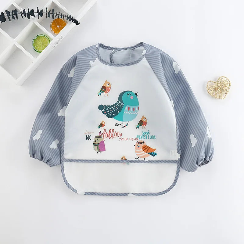 Long Sleeve Waterproof Baby Bib – EVA Feeding Smock | 0–3Y - photo 17