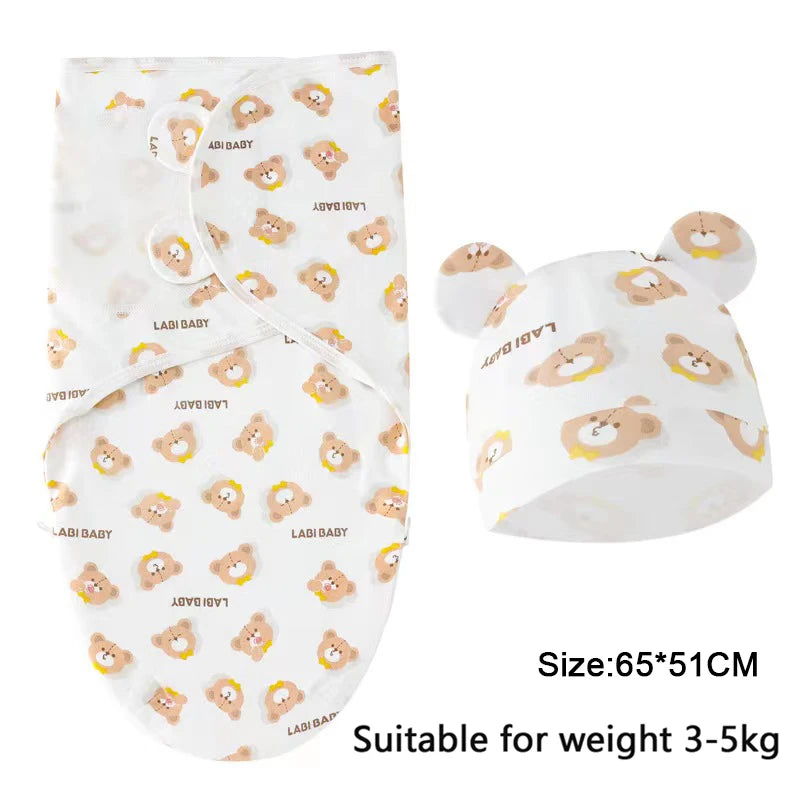 Cotton Baby Swaddle Wrap & Hat Set - Kindle Kids ABC - view 12
