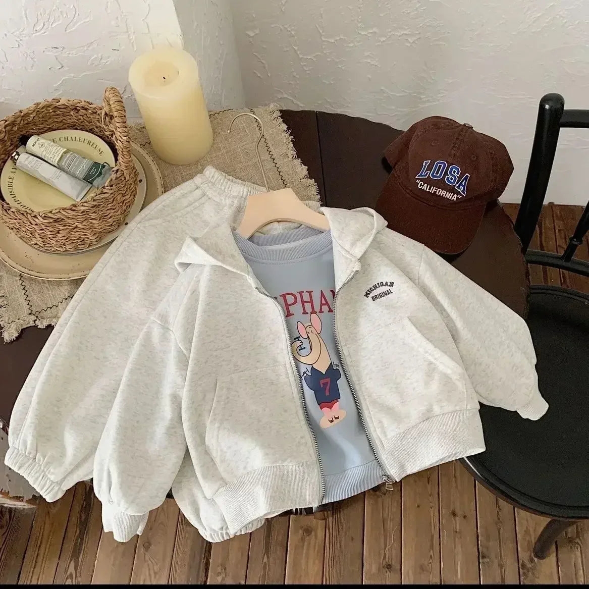 Kids Hooded Cotton Casual Set 18M-10Y - photo 1