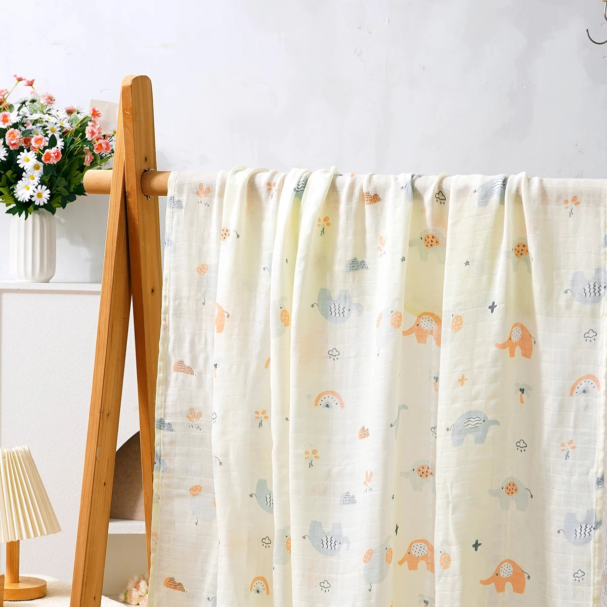 Bamboo Cotton Muslin Baby Swaddle Blanket - Kindle Kids ABC - view 7