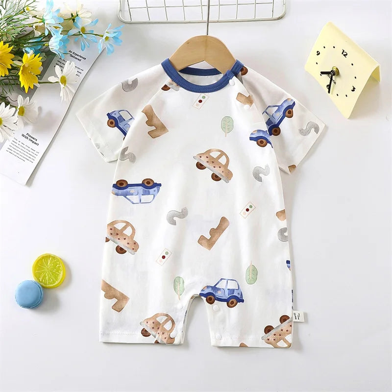 Cartoon Print Cotton Baby Romper - Kindle Kids ABC - view 5