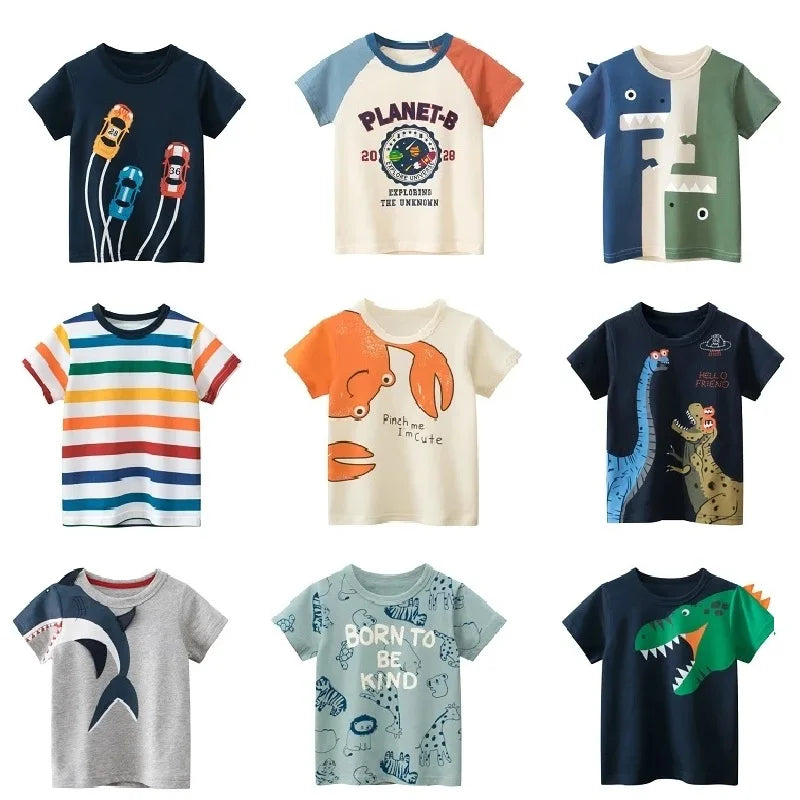 Kids short-sleeve cotton cartoon summer t-shirt