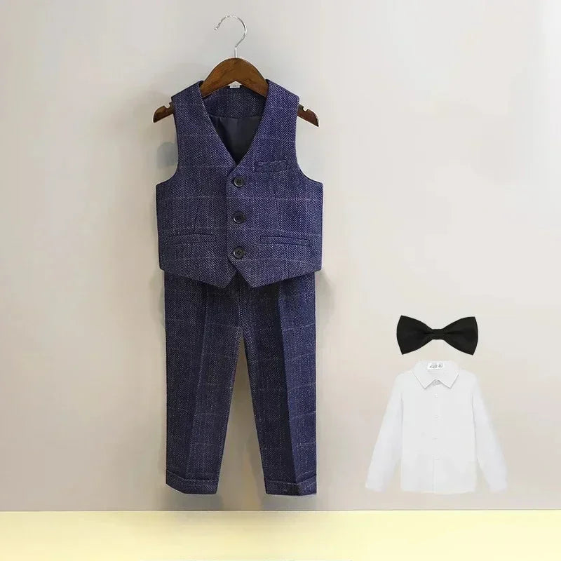 Boys Plaid Blazer Set 2-12Y — Birthday Wedding Performance Formal - photo 13