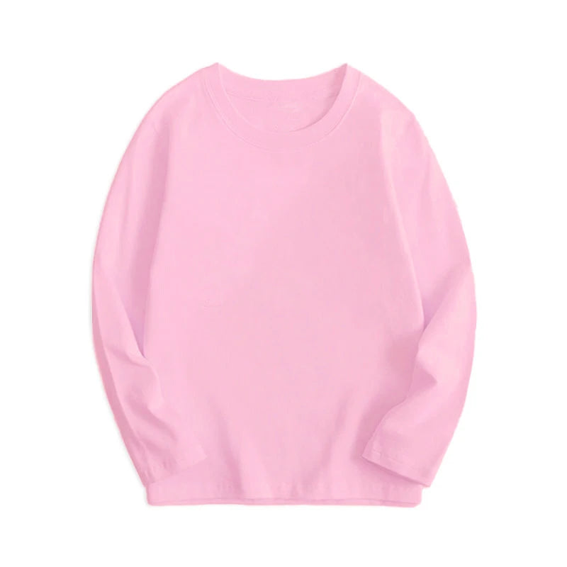 Kids cotton long-sleeve tee, 7 solid colours - Kindle Kids ABC - view 10
