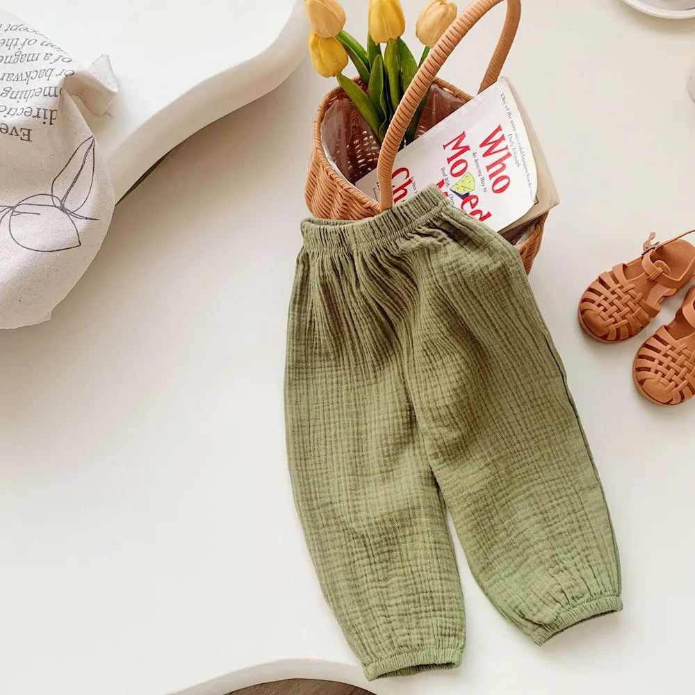 Kids Cotton Loose Trousers Mosquito Resistant - photo 5