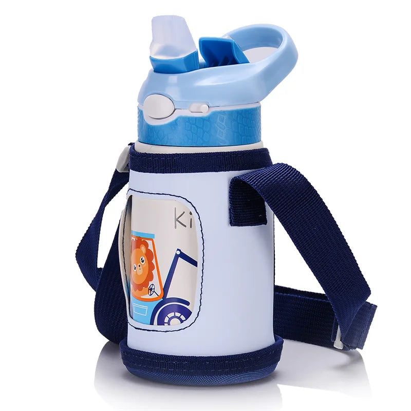 Kids Insulated Straw Water Bottle — 400ml Stainless Steel | Toddler+ - photo 13