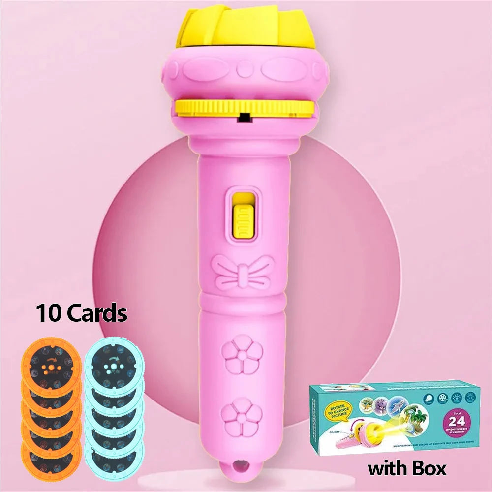 Cartoon projector flashlight bedtime story torch toy