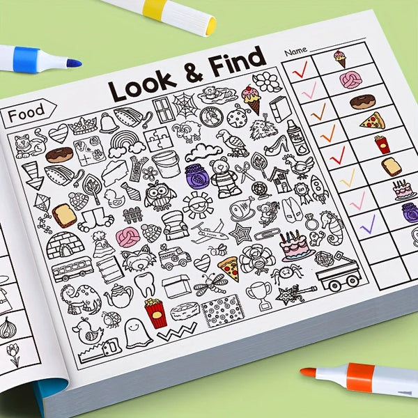 Kids hidden object coloring activity book