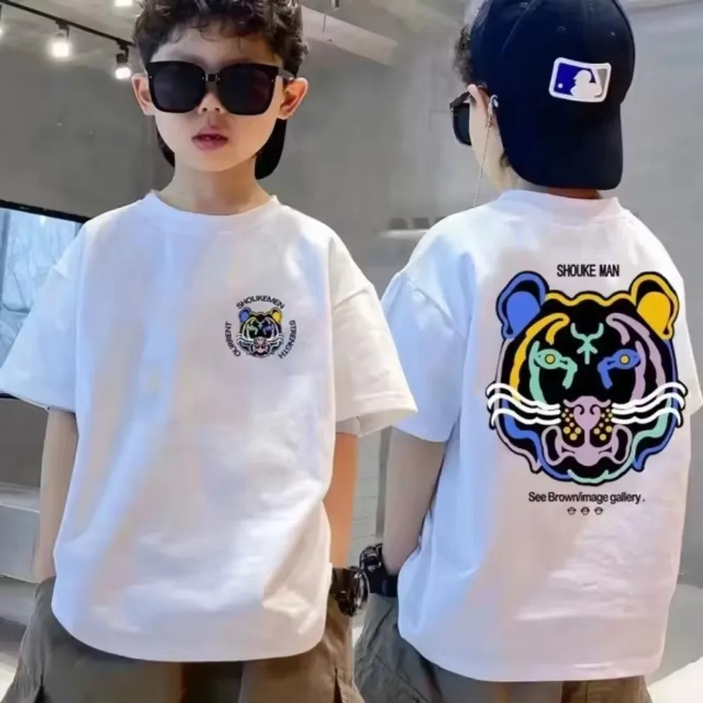 Kids Cotton Graffiti Print T-Shirt - photo 7