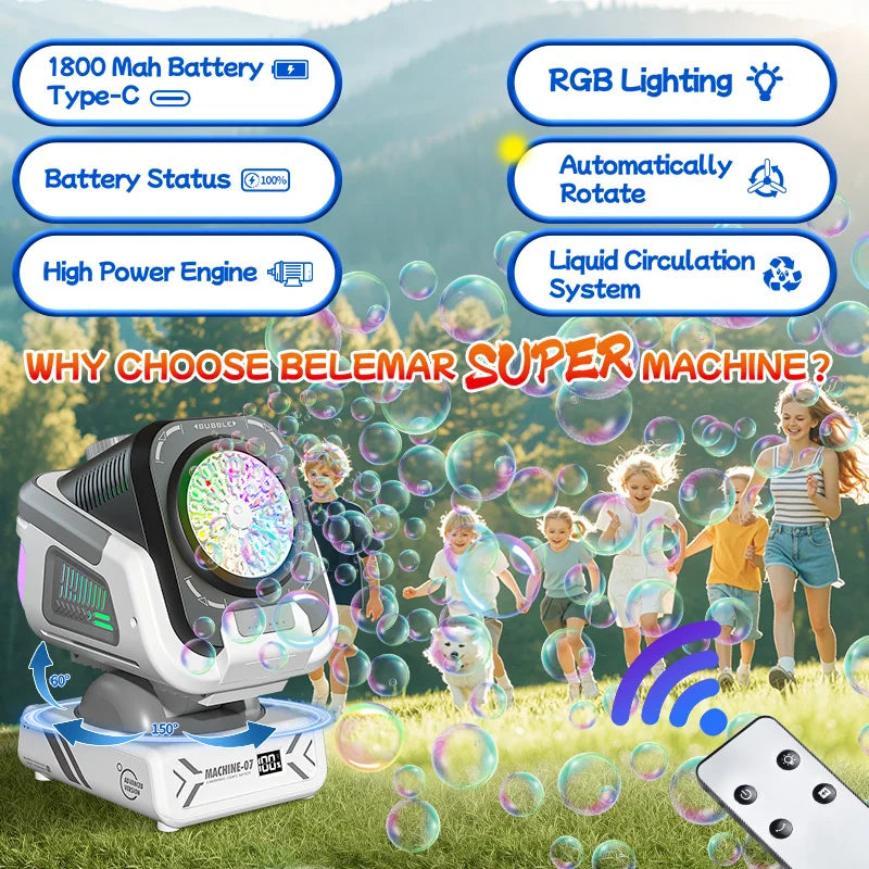 automatic remote control bubble machine for kids - photo 5