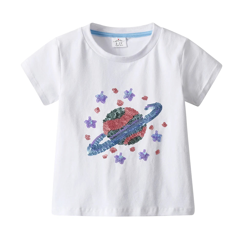 Girls Planet Sequins Cotton T-Shirt - photo 5