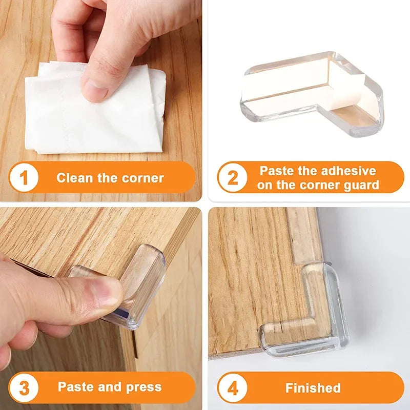 Baby Safety Corner Guards – Soft Silicone Table Edge Protectors (4 or 10 Pack)