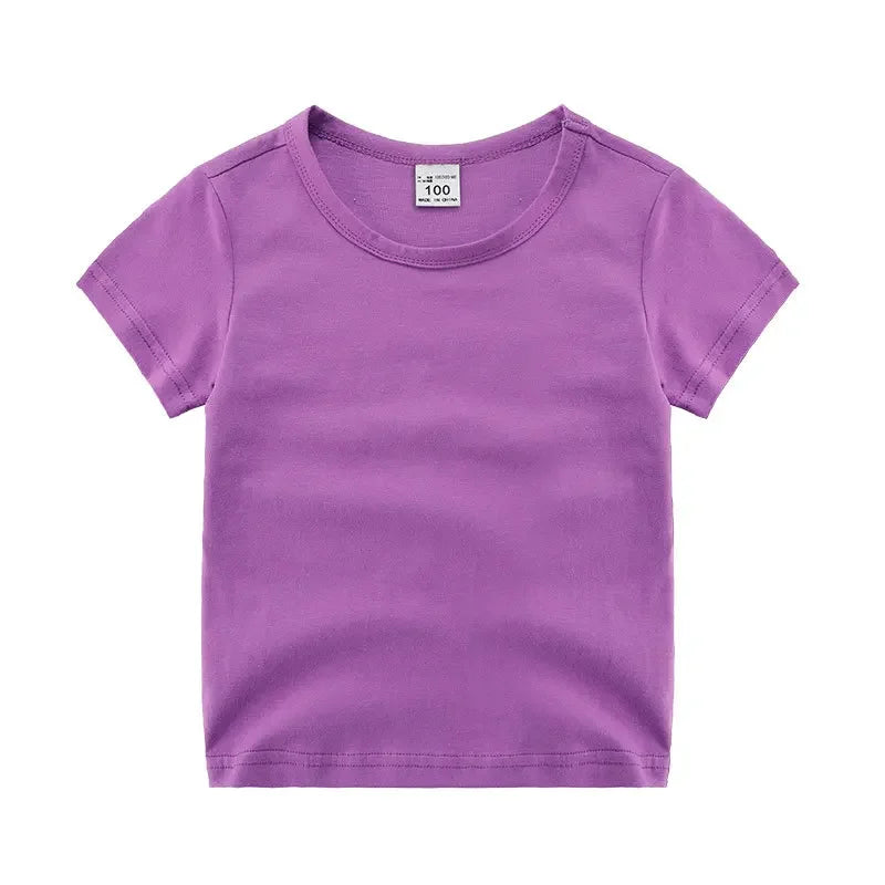 Kids Solid Cotton T-Shirt - photo 4