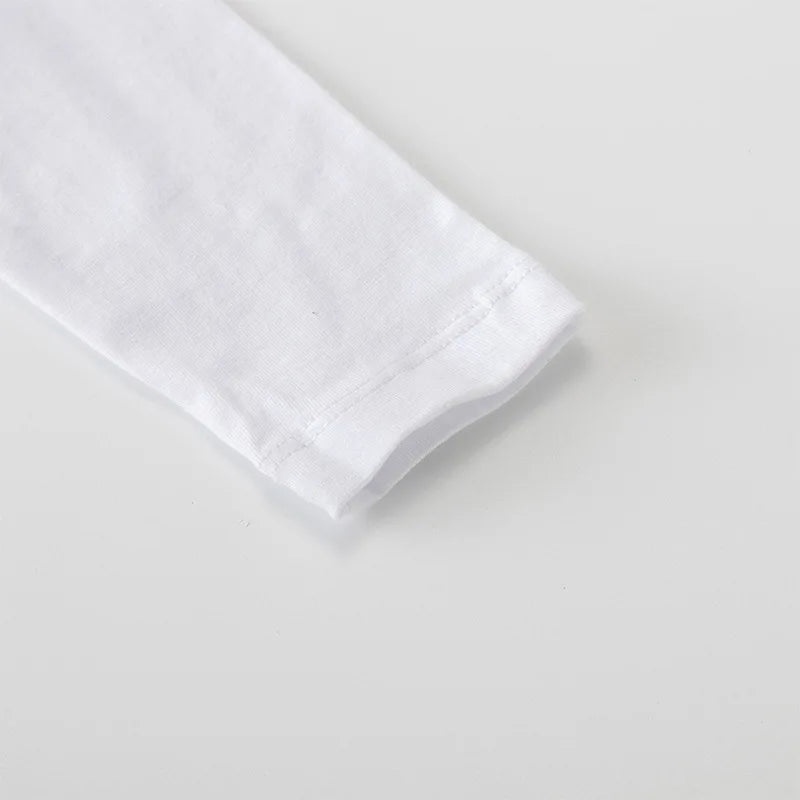 Kids long-sleeve cotton crew-neck basic top