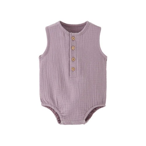 Baby Cotton Romper – Soft & Breathable Summer Bodysuit (0–24M)