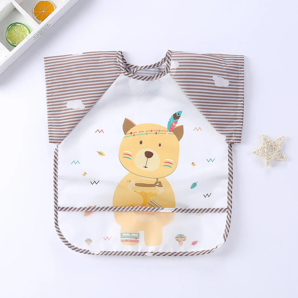 Long Sleeve Waterproof Baby Bib – EVA Feeding Smock | 0–3Y - photo 13