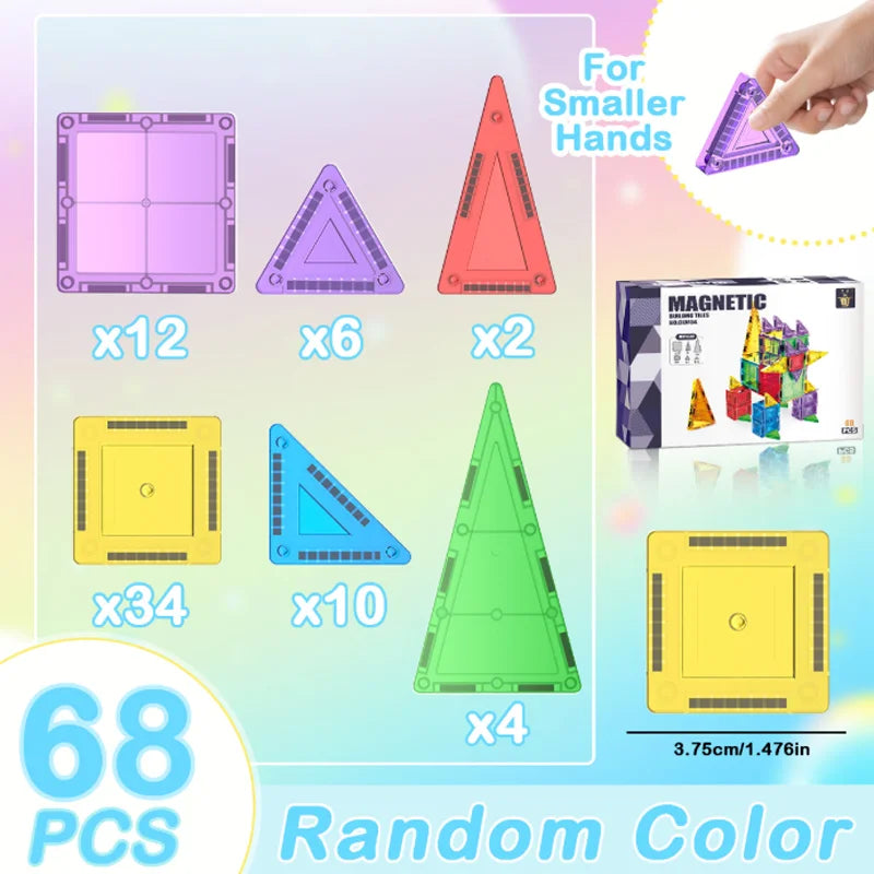 Mini Magnetic Tiles - Educational Building Blocks Set - photo 13