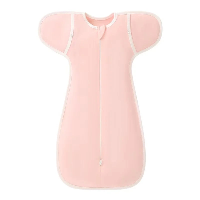 Cotton newborn swaddle sleepsack with snug swaddle-style fit
