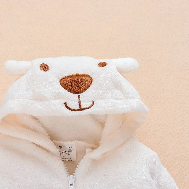 Bear Hooded Cotton Baby Romper - Kindle Kids ABC - view 4