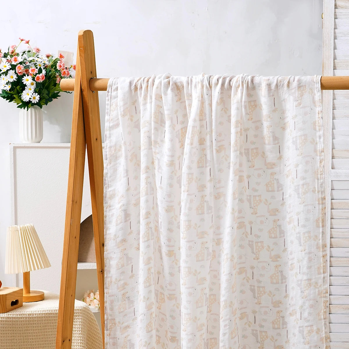 Bamboo Cotton Muslin Baby Swaddle Blanket - Kindle Kids ABC - view 19