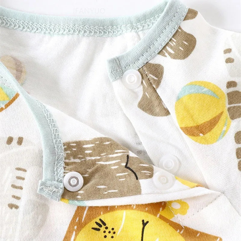 Cartoon Print Cotton Baby Romper - Kindle Kids ABC - view 3