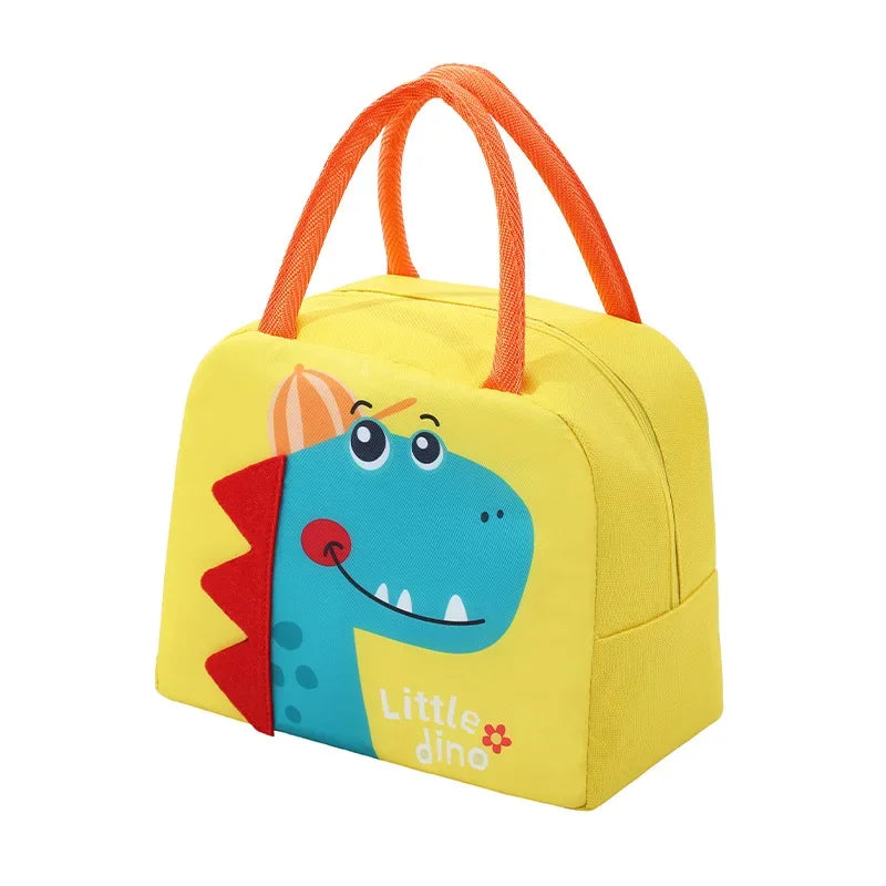 Kids' Insulated Lunch Bag – Waterproof Oxford Cloth with Cartoon Design