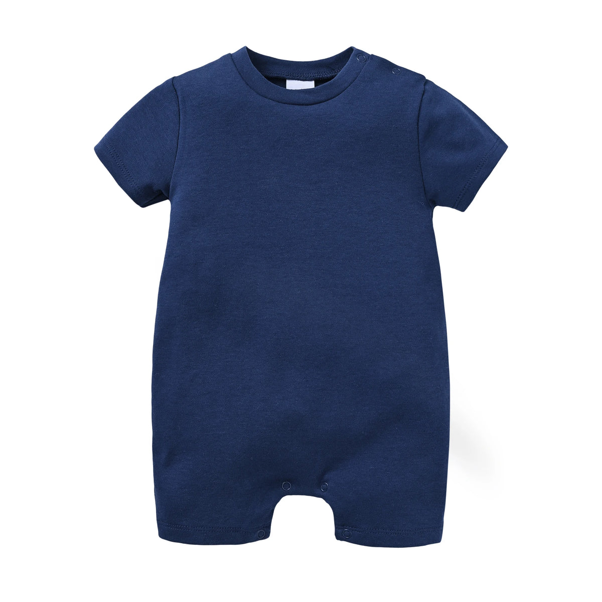 Unisex Cotton Baby Romper Bodysuit 0-12M Solid Colours Short Sleeve - photo 3